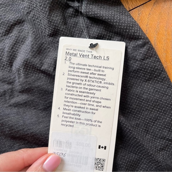 Lululemon Metal Vent Tech 2.0 Long Sleeve Black Atlanta Hawks Size XL NWT - Picture 2 of 6